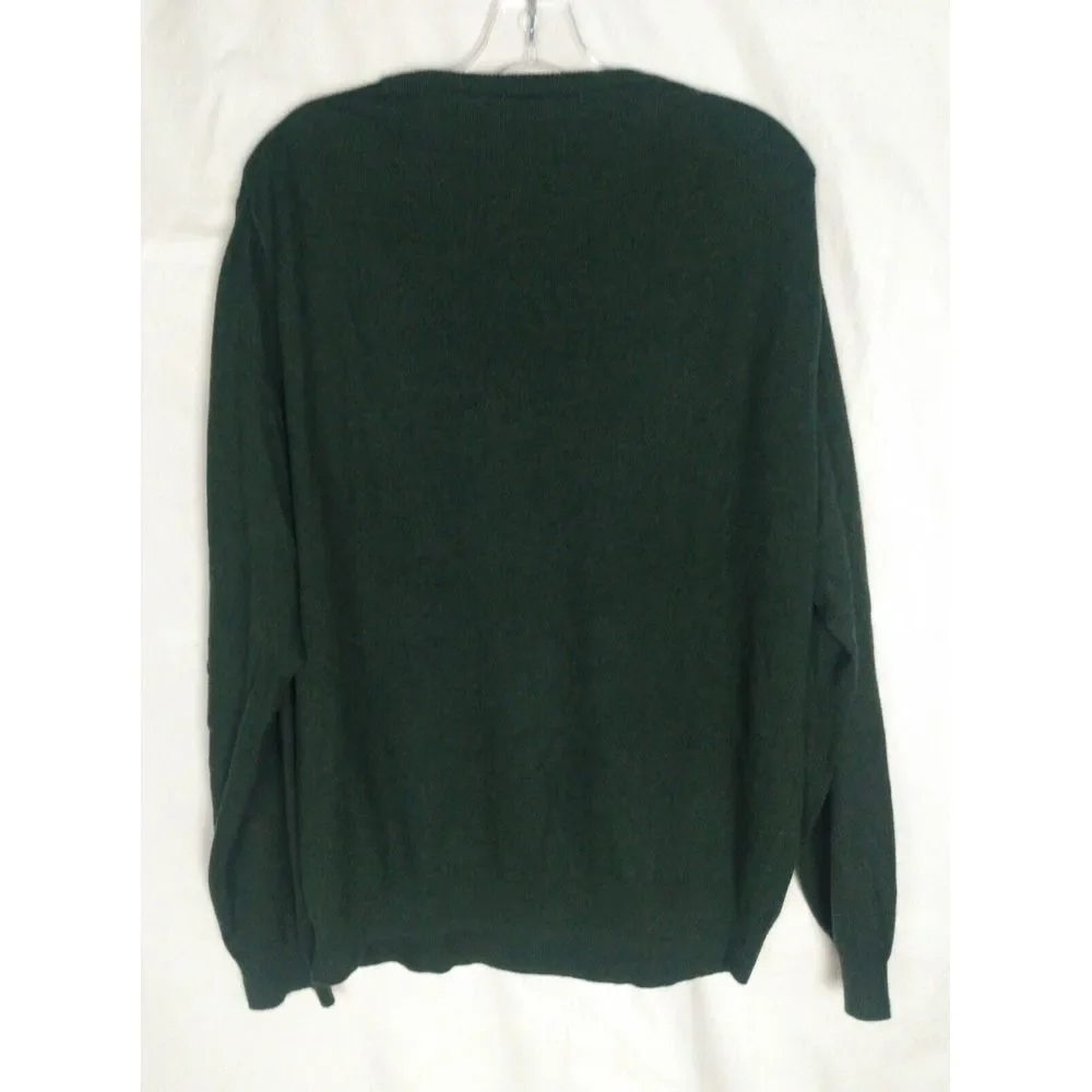 J. CREW Men's Harbor‎ Cotton Crewneck Sweater Size XL Green Color
